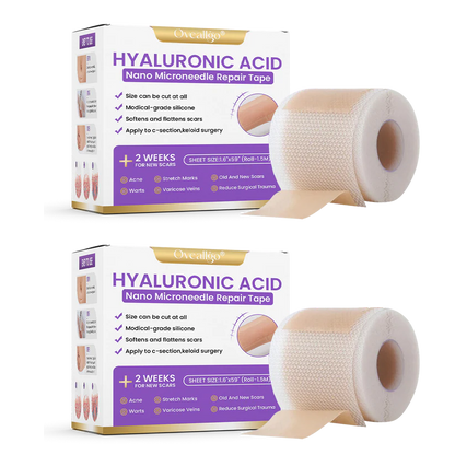 ✅Official Store | Hyaluronic Acid Nano Microneedle Repair Tape🏥(Treatment of old and new scars, reduction of surgical scars, stretch marks, keloids, acne, burns, warts, dermatomes and varicose veins)