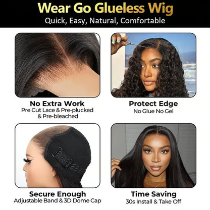 Sale Happening Now:50%OFF Pre-Cut Lace Kinky Straight 360 Full Lace Frontal Glueless Wig With Invisi Drawstring Pre Plucked Human Hair Wig