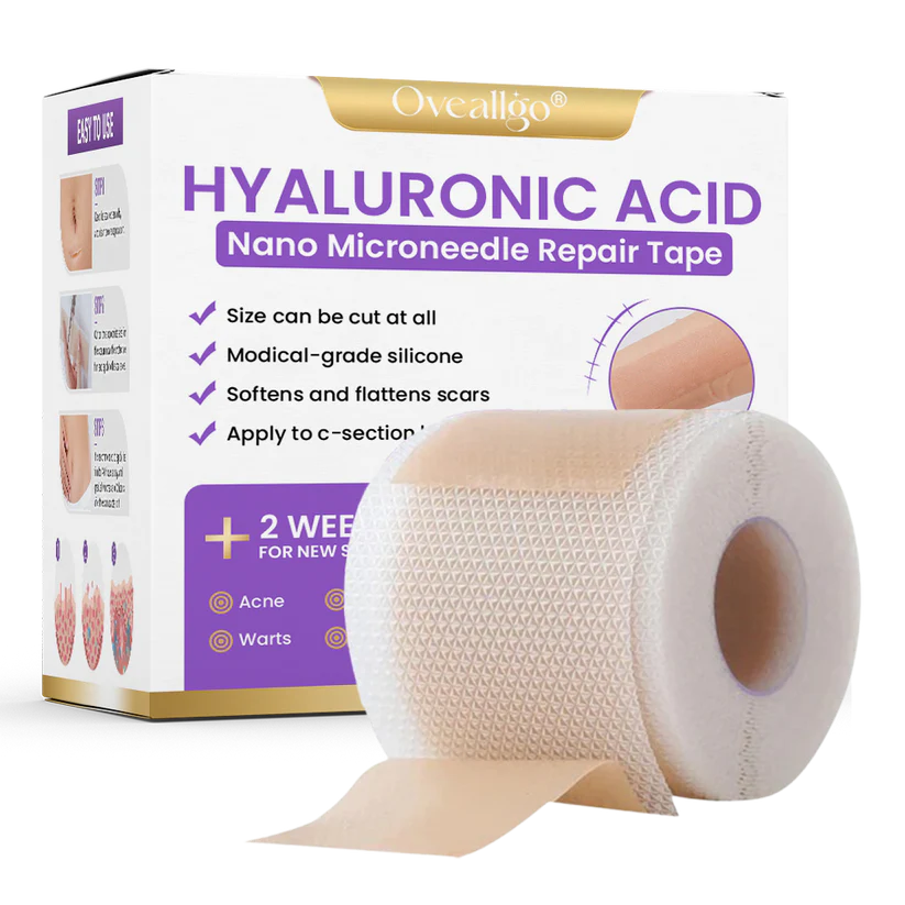 ✅Official Store | Hyaluronic Acid Nano Microneedle Repair Tape🏥(Treatment of old and new scars, reduction of surgical scars, stretch marks, keloids, acne, burns, warts, dermatomes and varicose veins)