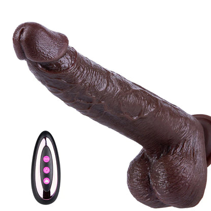 ❤Discreet Shipping Zynkoro - Thrusting Thick Long Lifelike Heating Big Black Dildo 10.83 Inch