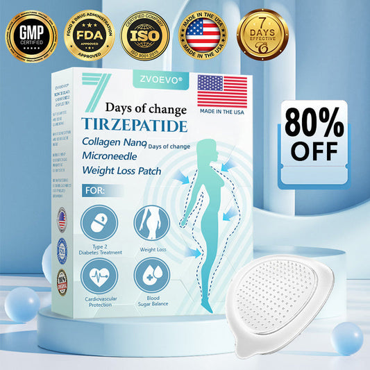 🎉Last Day 80% OFF🎉 ZVOEVO® SMGT-GLP-1 Tirzepatide & Collagen Nano Microneedle Weight Loss Patch | Targets Obesity, Loose Skin, High Blood Pressure, Diabetes, Fatty Liver, Joint Pain, Brain Fog, Low Energy, Body Aches, and More